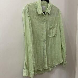 Rails mint Green Casual Button Down Shirt- 100% cotton - medium
